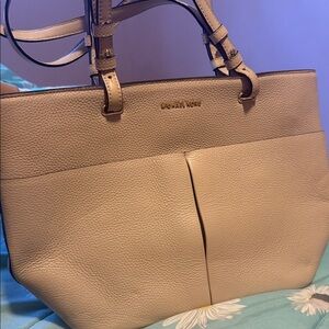 Michael Kors Beige Leather Tote